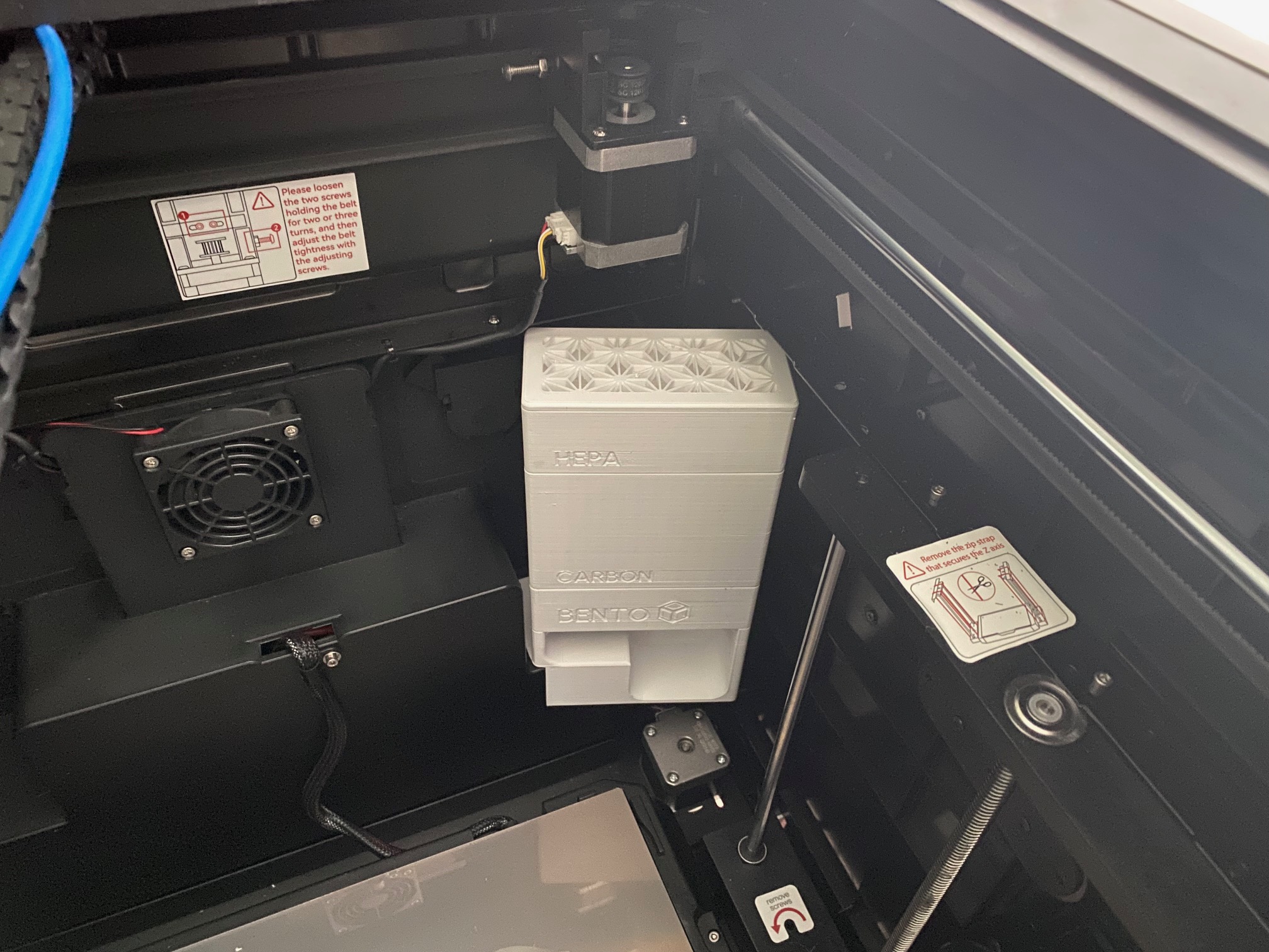 BentoBox v2.0 Carbon filter base for Qidi X-Plus 3