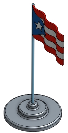 Puerto Rican Waving Flag by Luis Suarez | Download free STL model ...