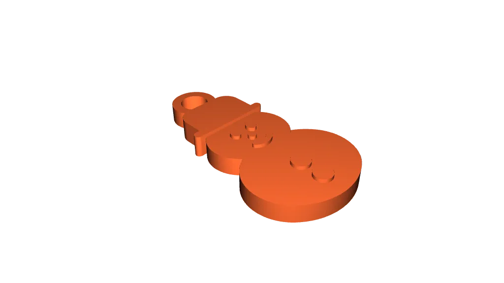 Snowman Keychain by MrViddy | Download free STL model | Printables.com
