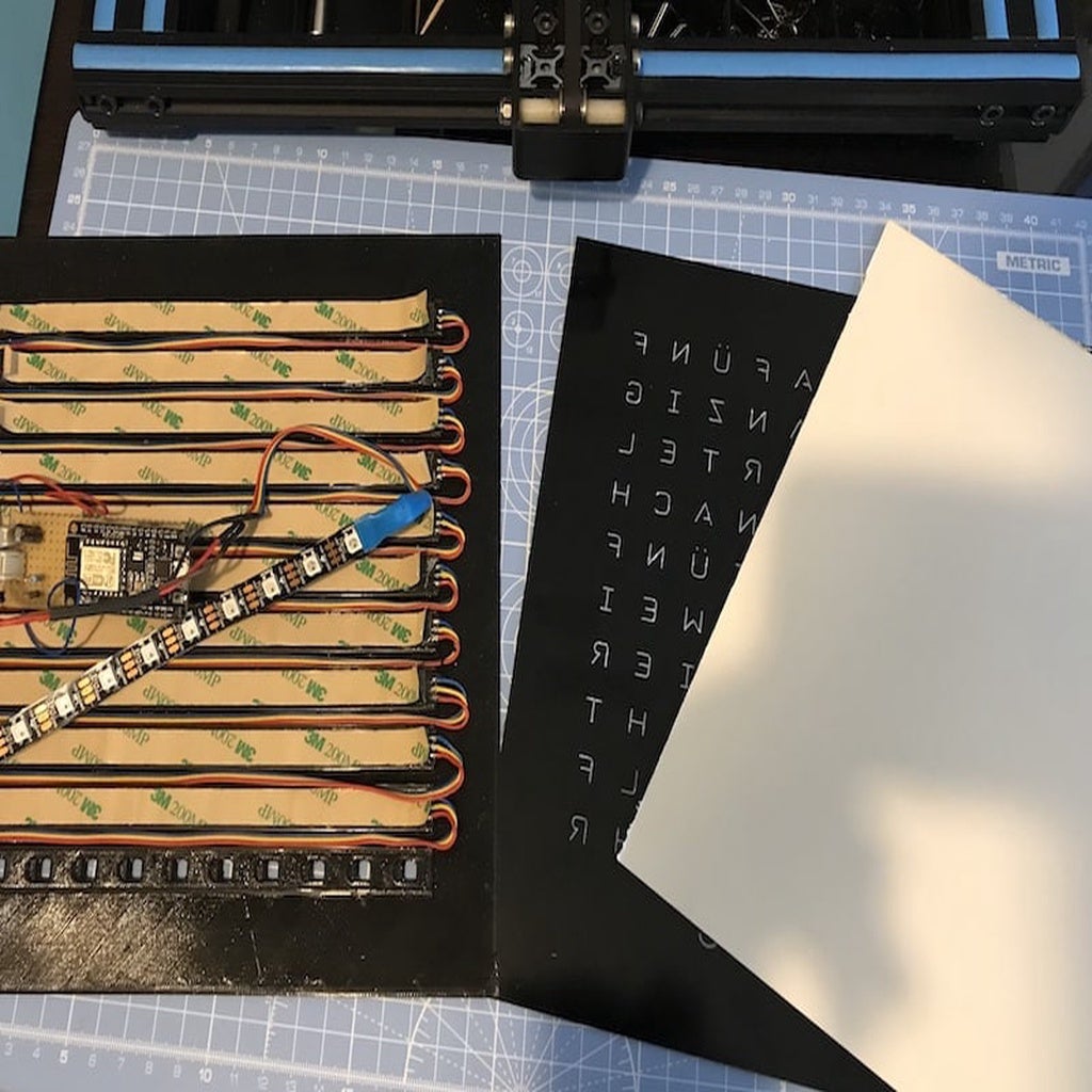 Miniatura 13 do modelo 3D wordclock ws2812b