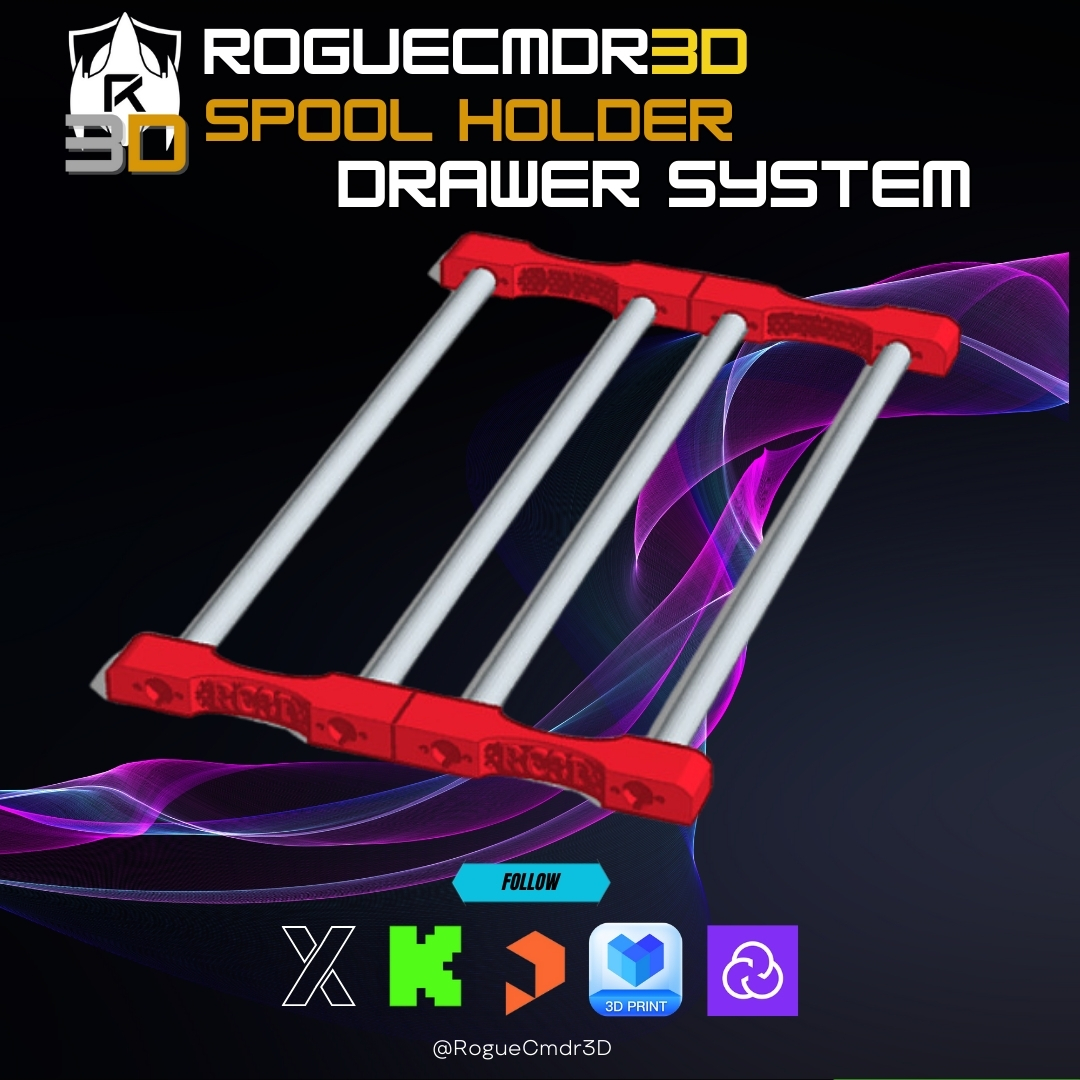 RC3D Drawer Storage Spool Holder System