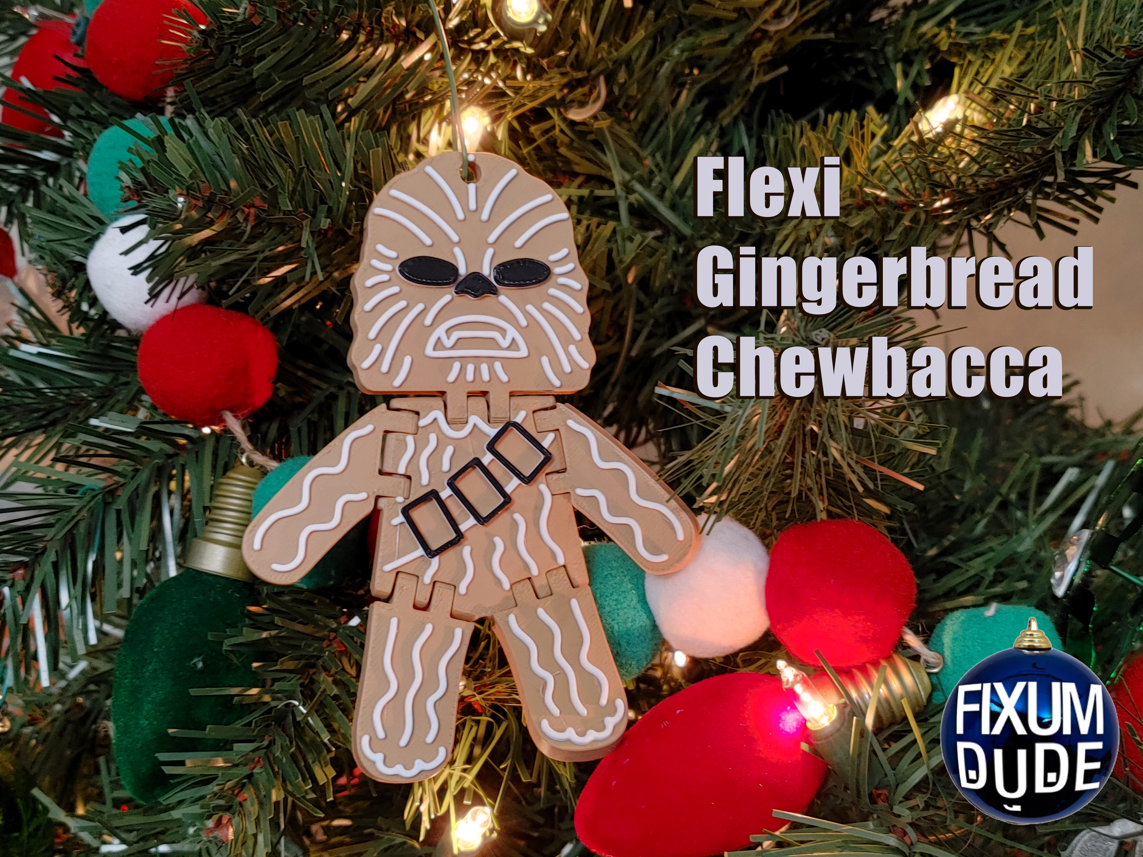 Flexi Gingerbread Chewbacca Ornament
