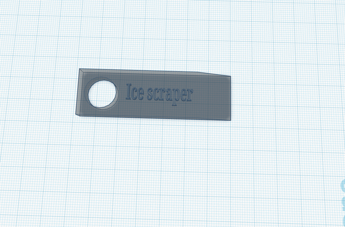 Pocket ice scraper v1. Simple design