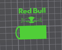 red bull logo keychain (separate printing)