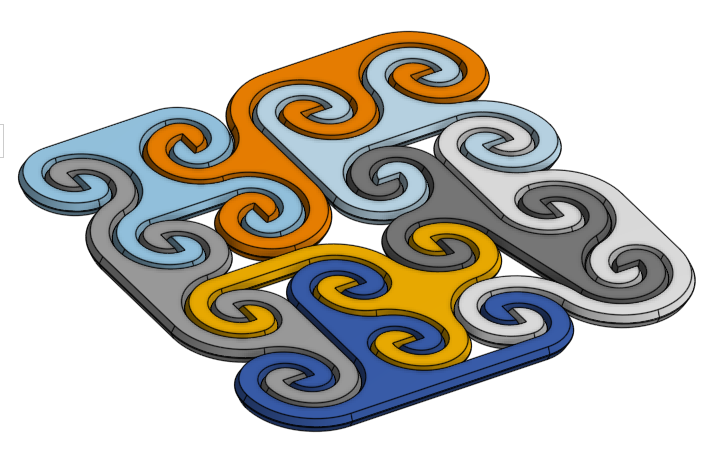 Swirly Tetra Spiral Puzzle