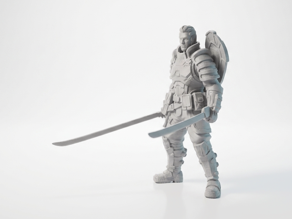 Futuristic Warrior Figurine Fantasy 3D Printable