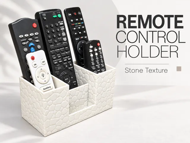 Remote Control Holder | Stone Texture Organizer