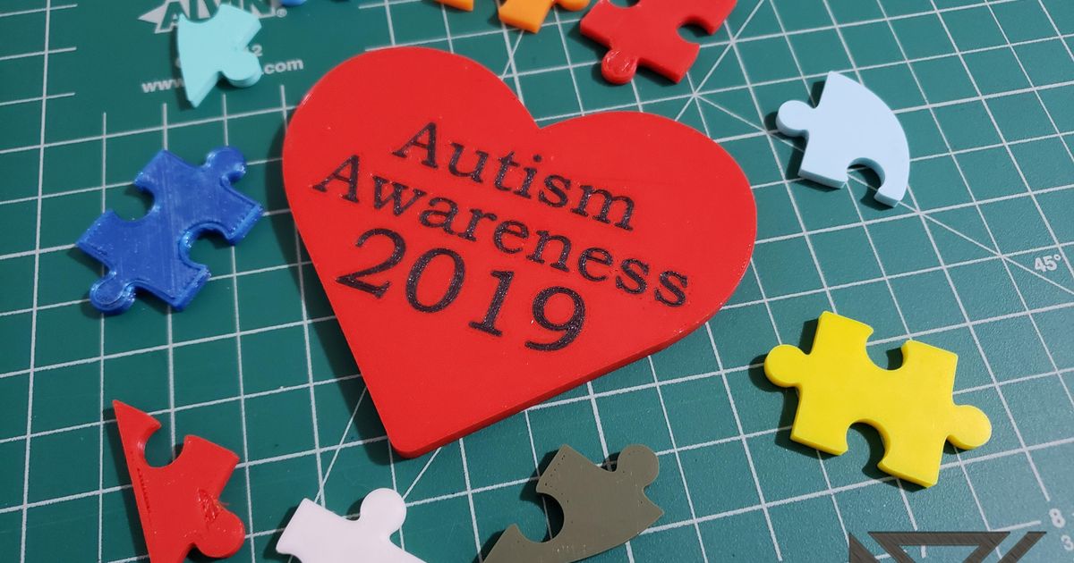 Autism Awareness Month Puzzle 2019 by Dsk001 | Download free STL model