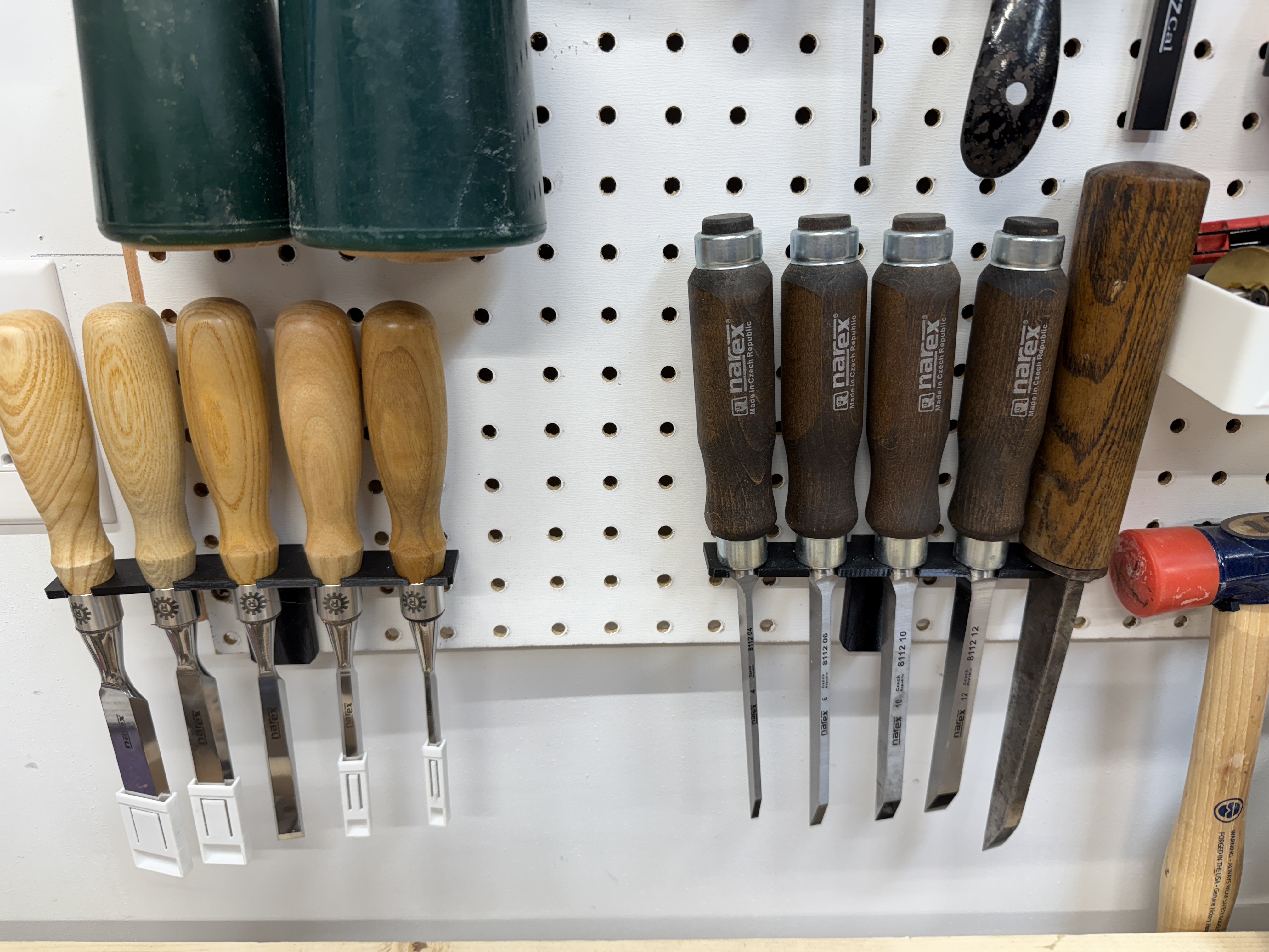 Pegboard Chisel Holder (With Sy's Peglock)