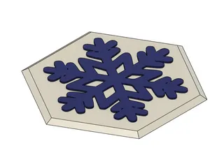 Hexagonal ice scraper with snowflake v2 by Onli | Download free STL ...