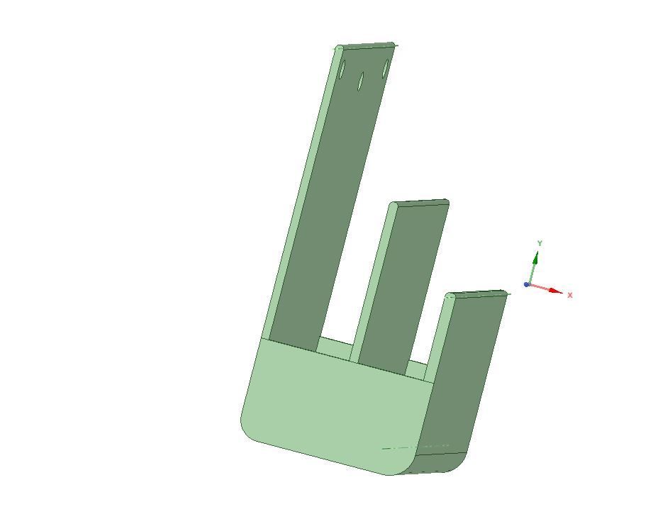 Miniatura 3 do modelo 3D Simple Letter rack wall mount