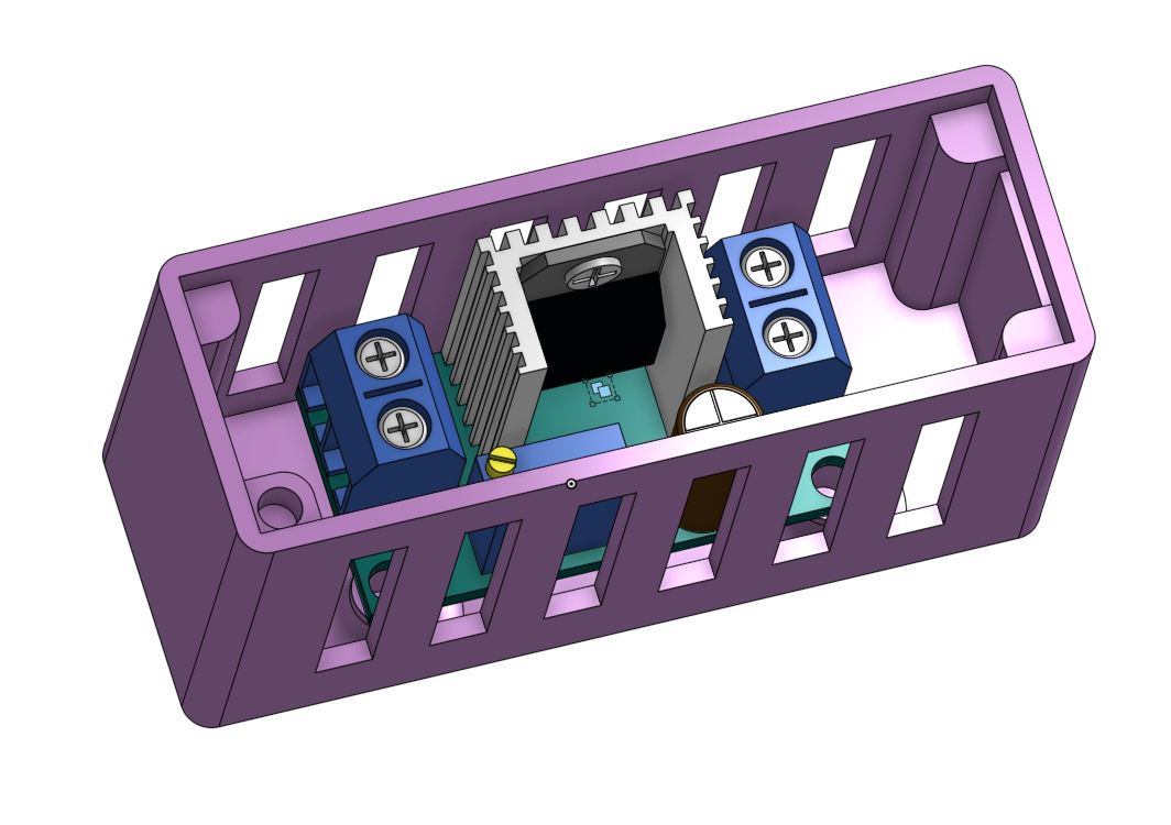 LM317 DCDC Stepdown Adjustable Voltage Regulator case by FSMaker