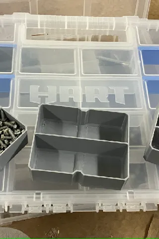 Gridfinity adapter plate for Hart Stack Half Organizer Toolbox 254497 ...