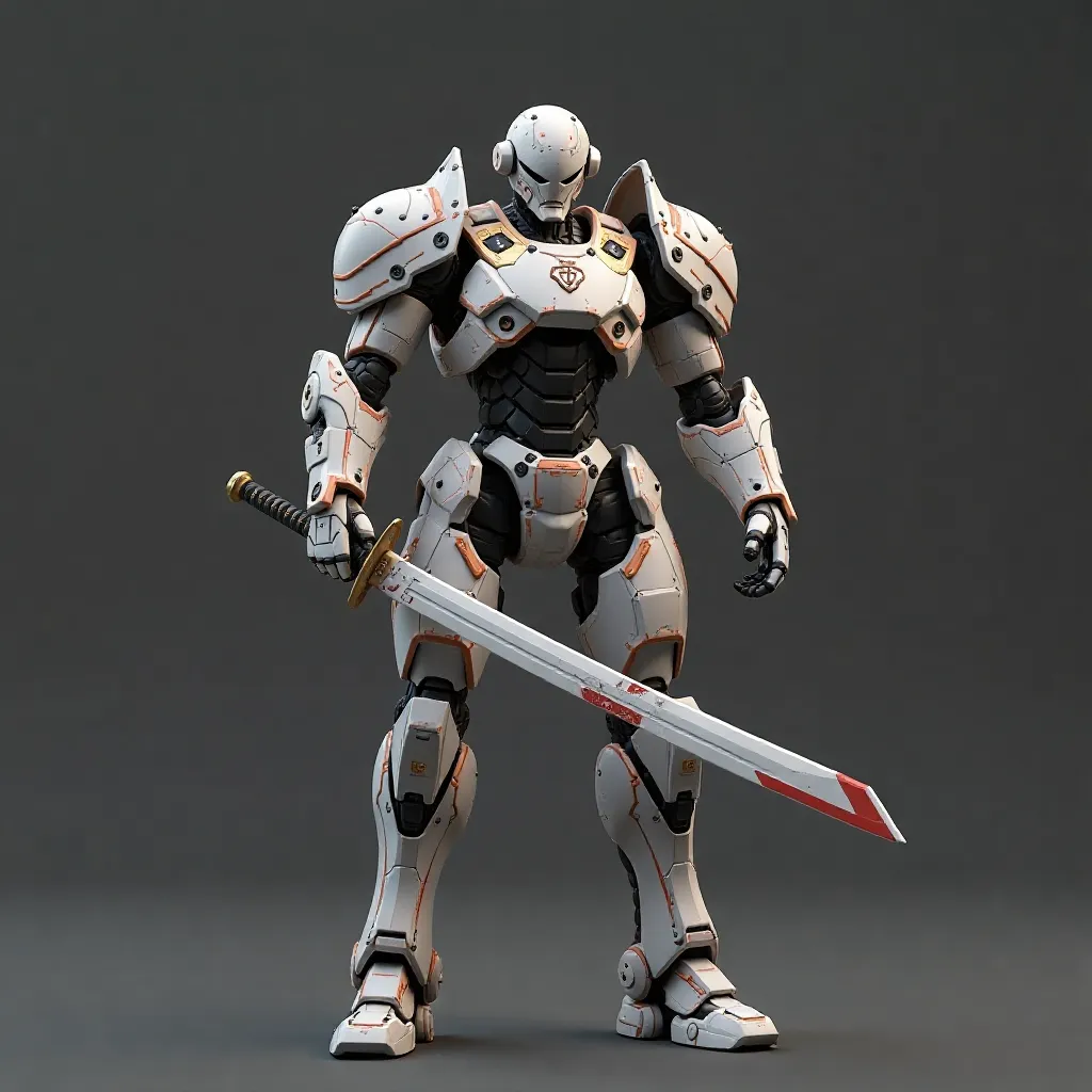 Cyber Samurai Warrior – Futuristic Mecha Figurine