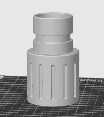 Staubsaugeradapter Ø58,5mm innen X 49,5mm außen mit Nut