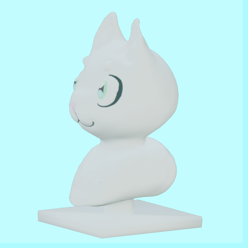 Cartoon/Anime-ish Cat Bust