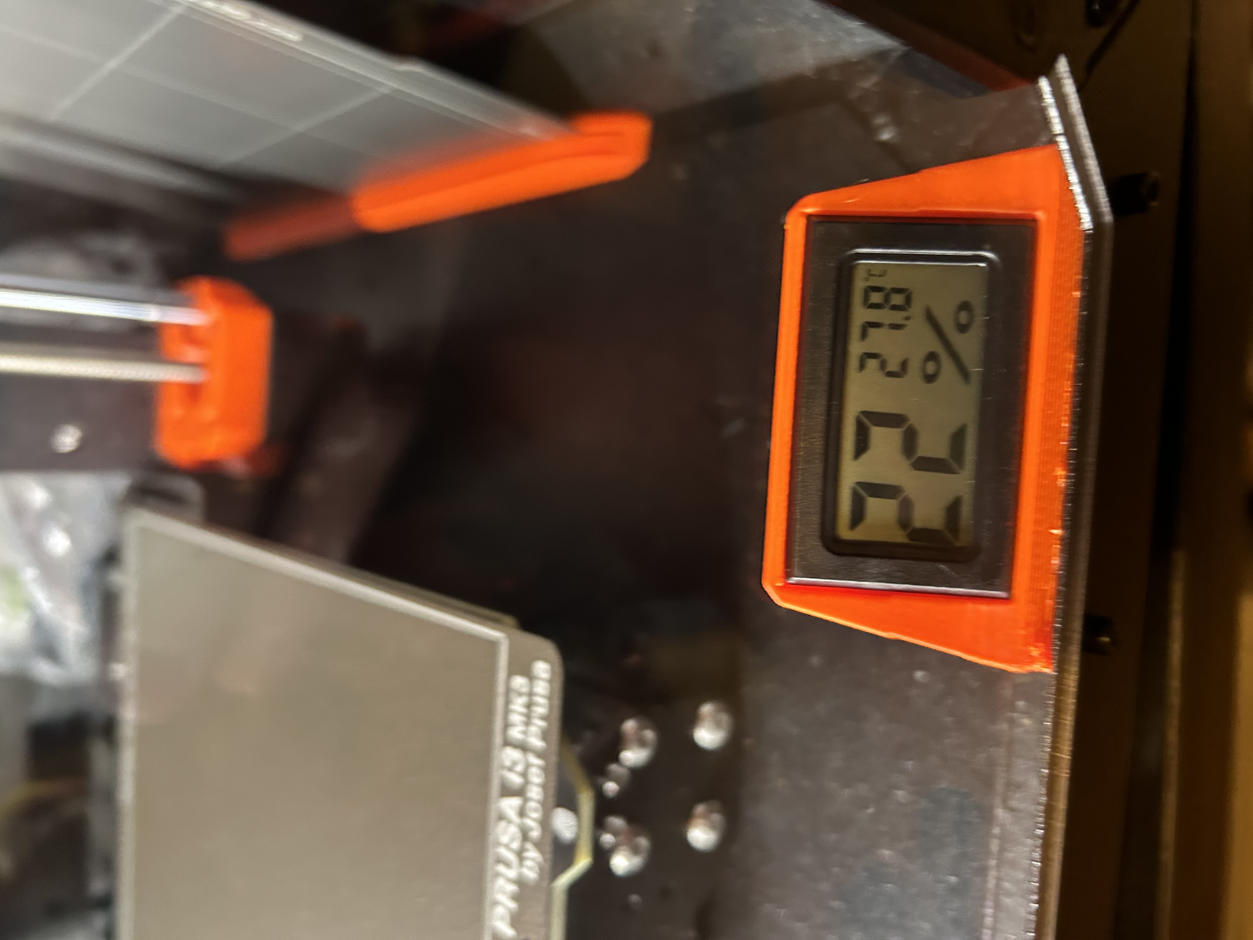 Thermometer-bracket on a 50° angle