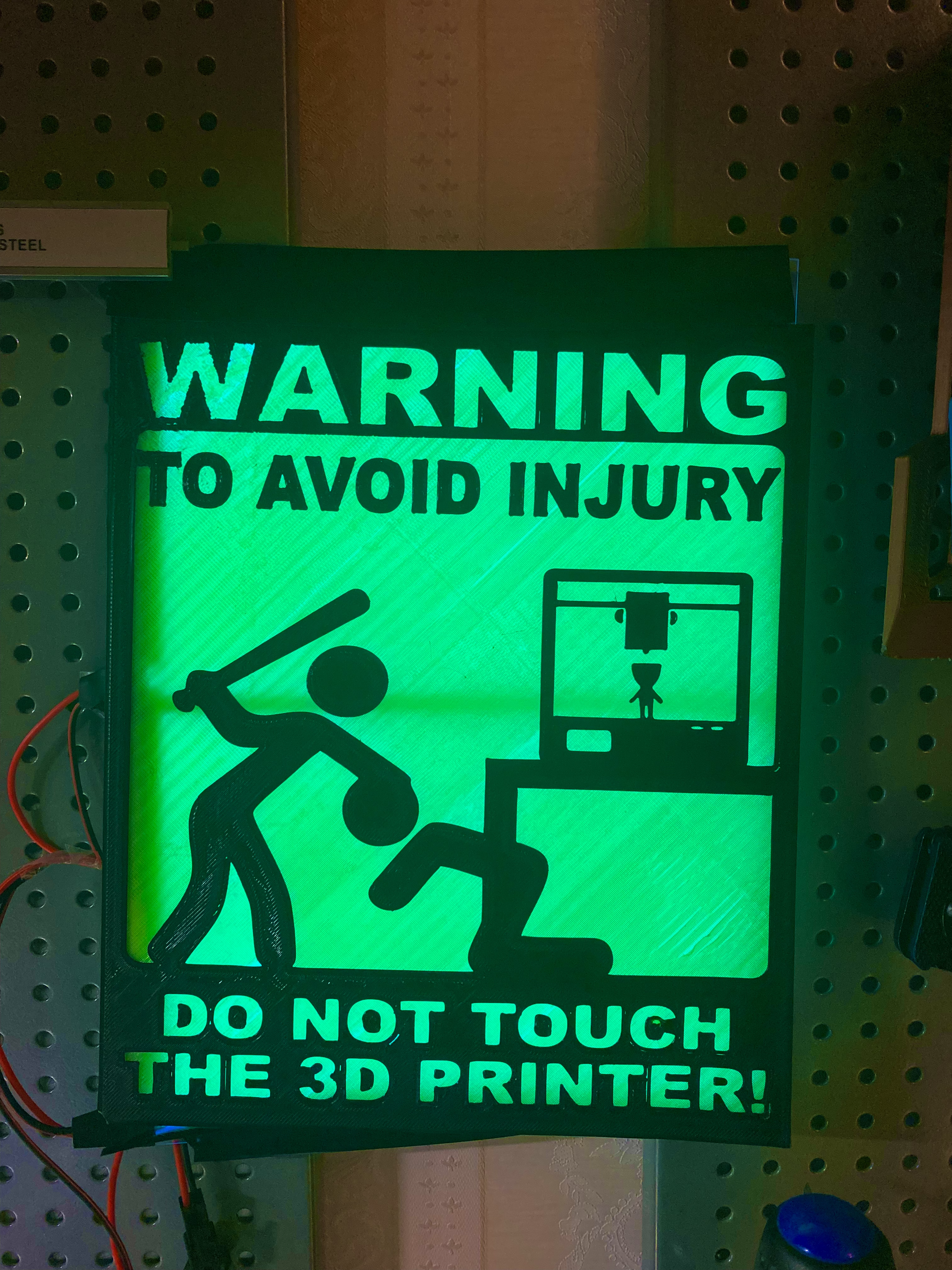 cool warning sign