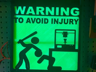 cool warning sign by slangsvold-designs | Download free STL model ...