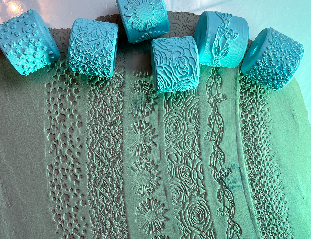 Texture rollers floral patterns by 3demon s texture rollers