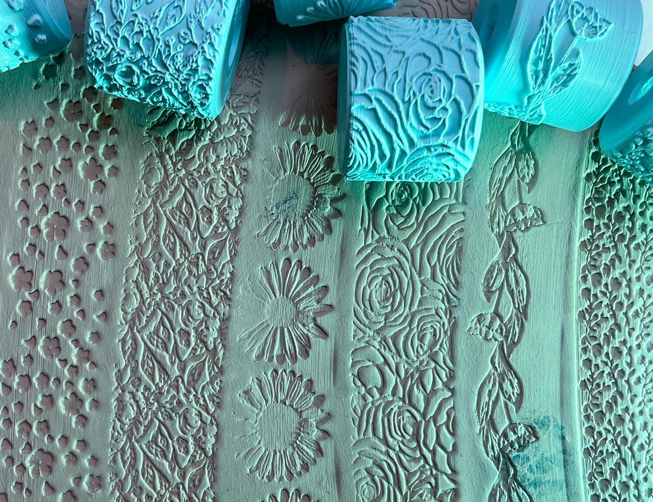 Texture rollers floral patterns by 3demon s texture rollers