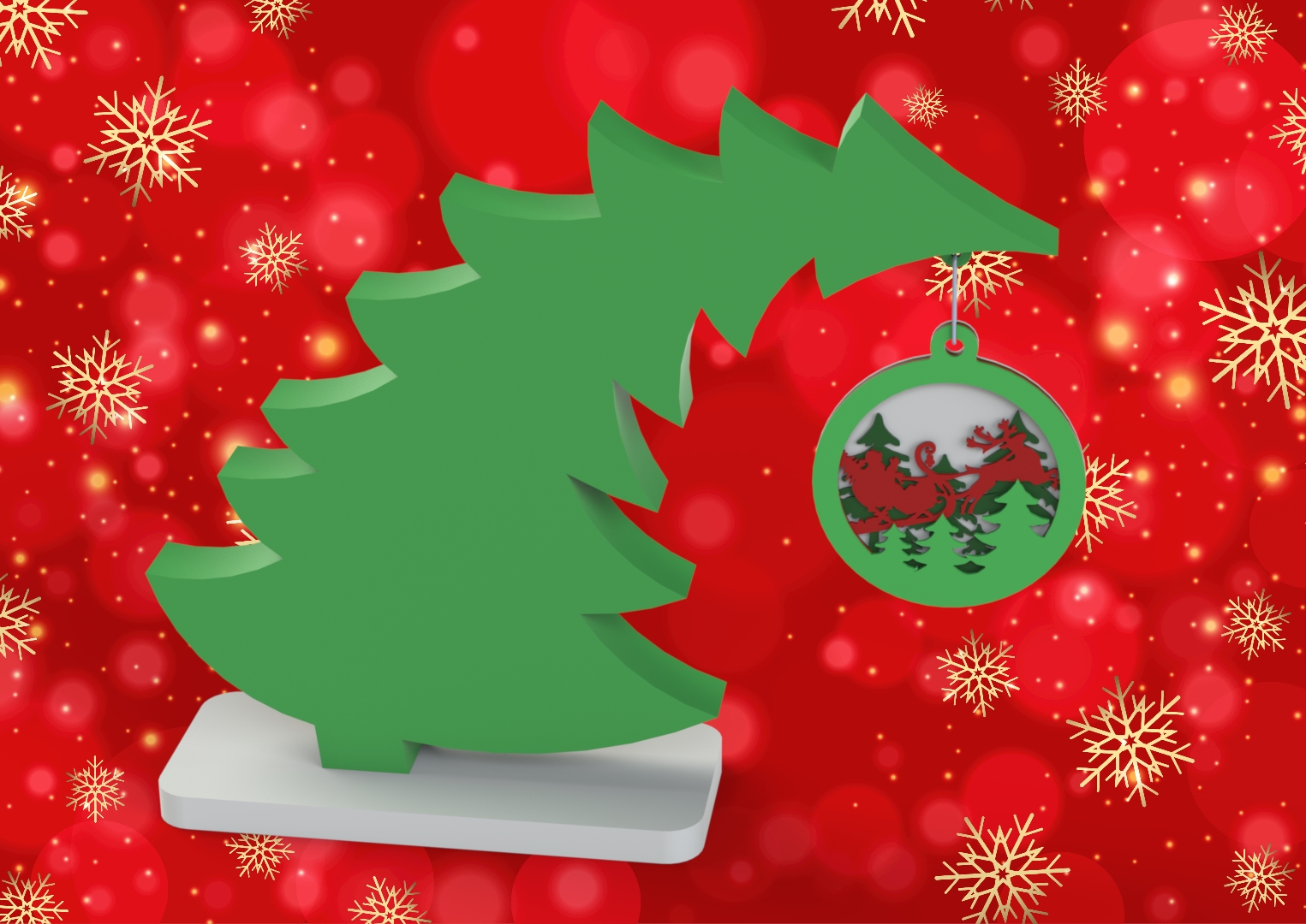 Bending christmas tree decoration by THop3D Download free STL model