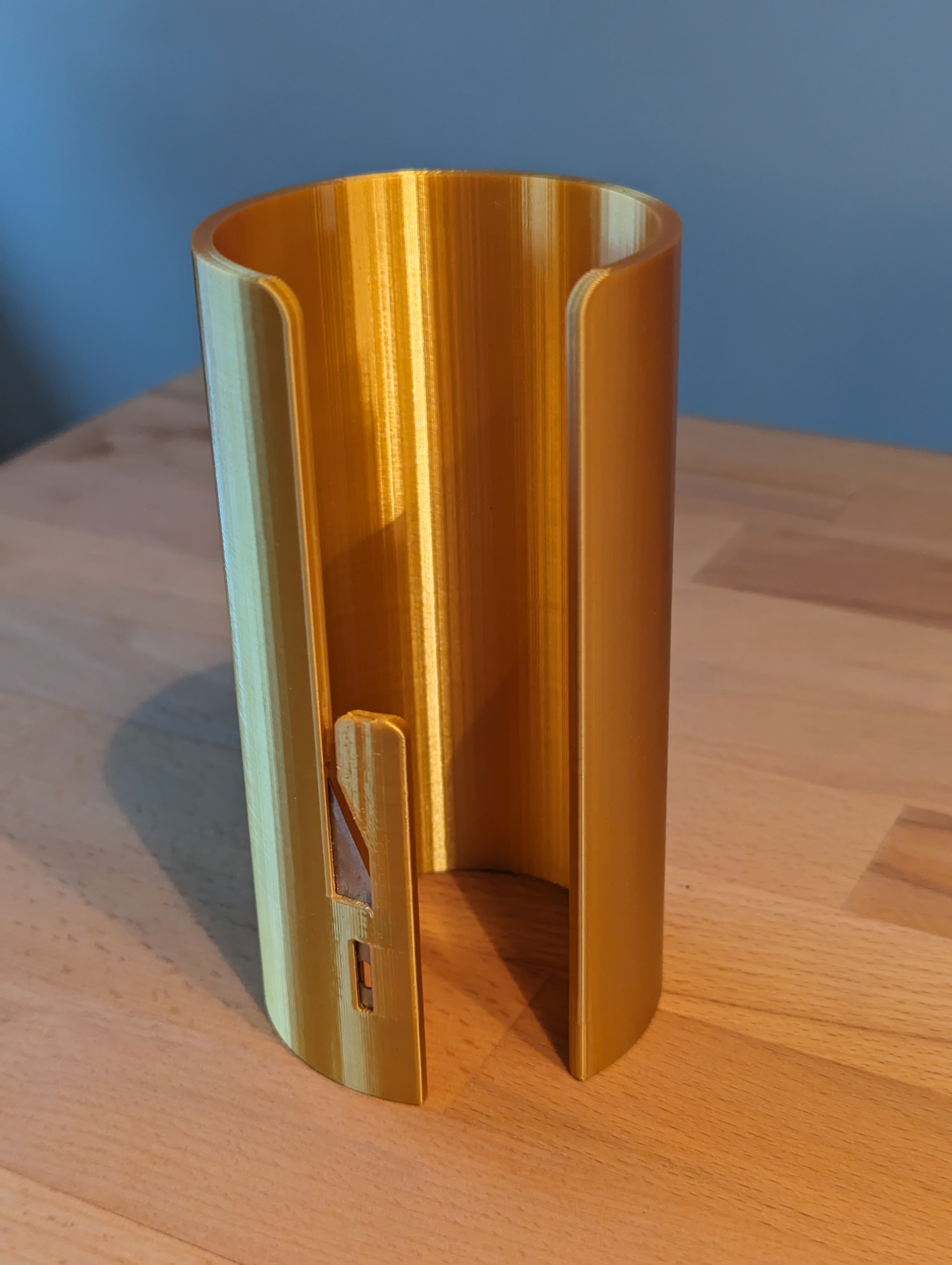 Improved Christmas Paper Roll Cutter with Blade recess by Yordan