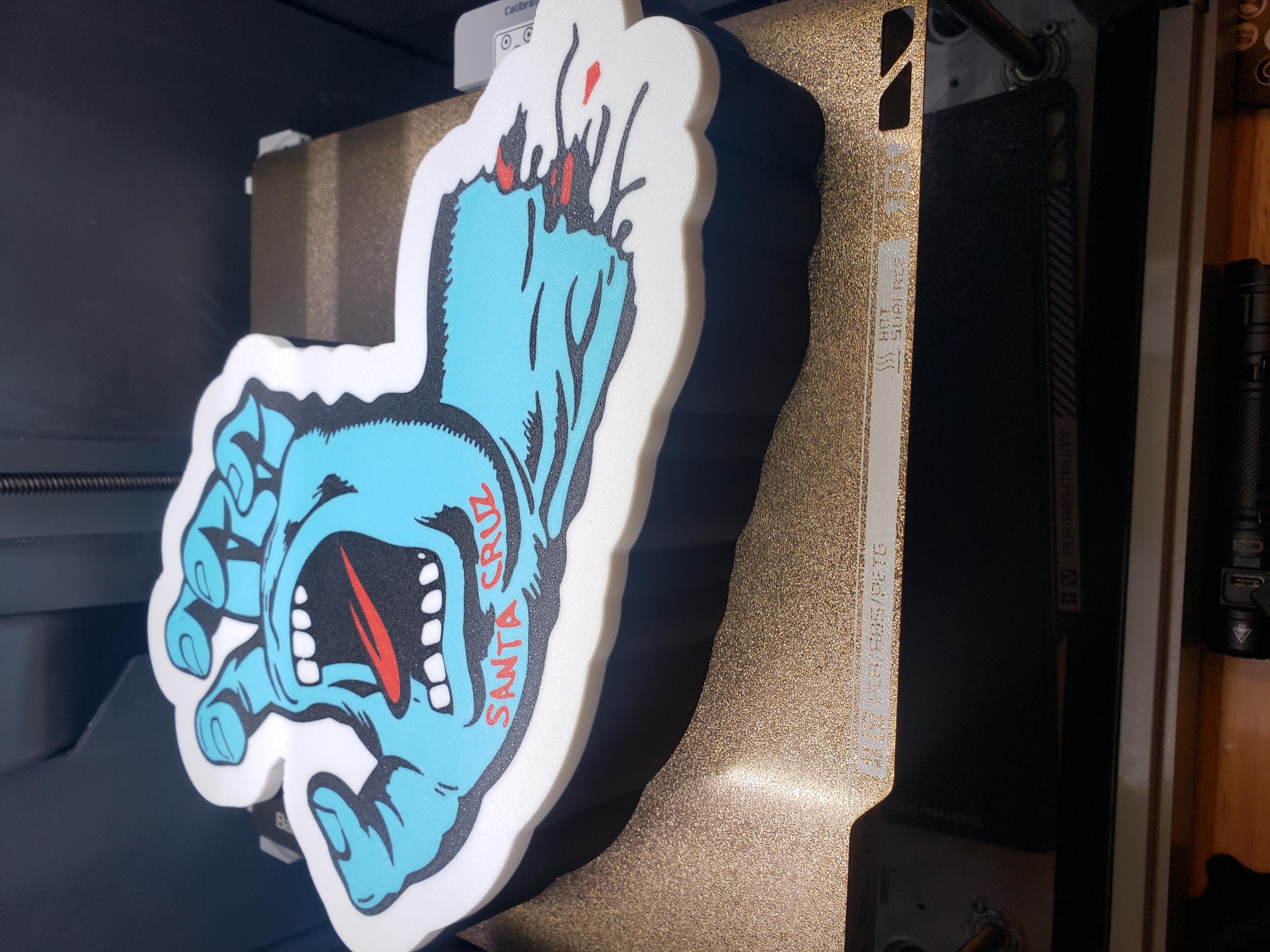 1970's & 1980's Vintage Santa Cruz Skateboard Screaming Hand Logo Lightbox