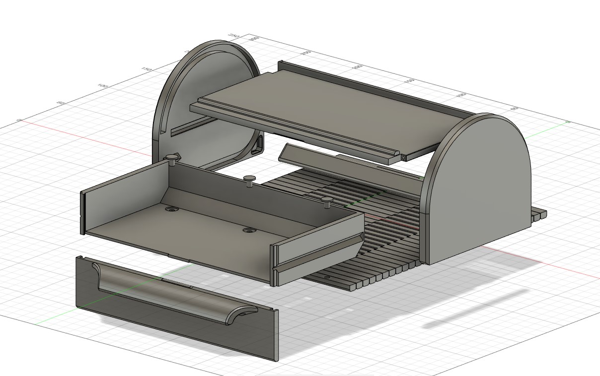 Miniatura 5 do modelo 3D Rolling Top Storage Box