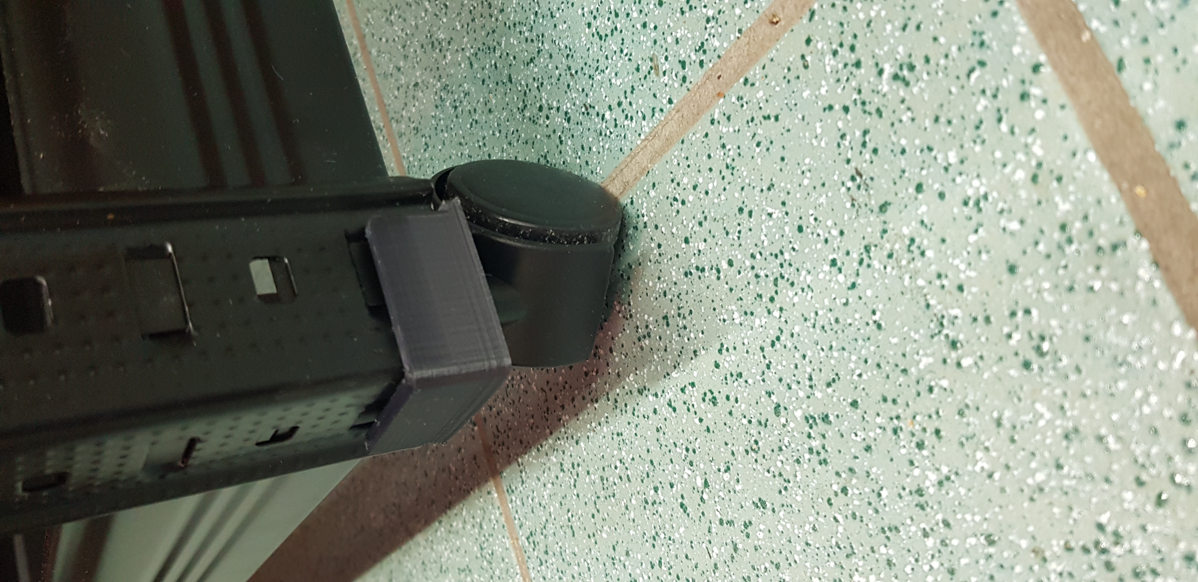 roller feet metal shelf