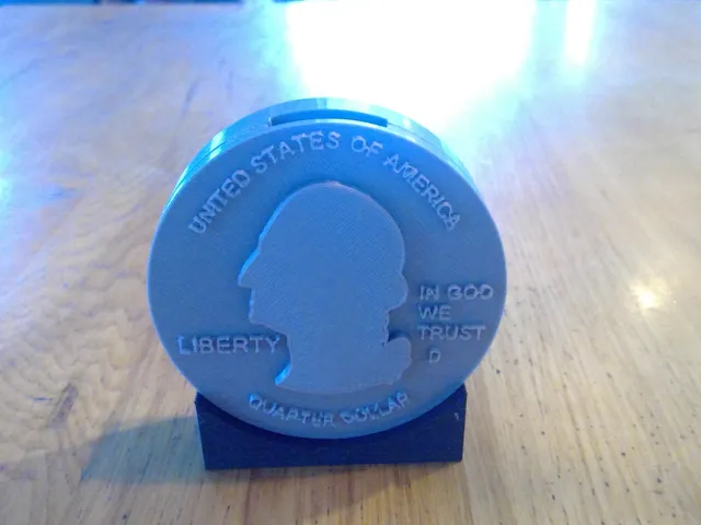 quarter piggy bank