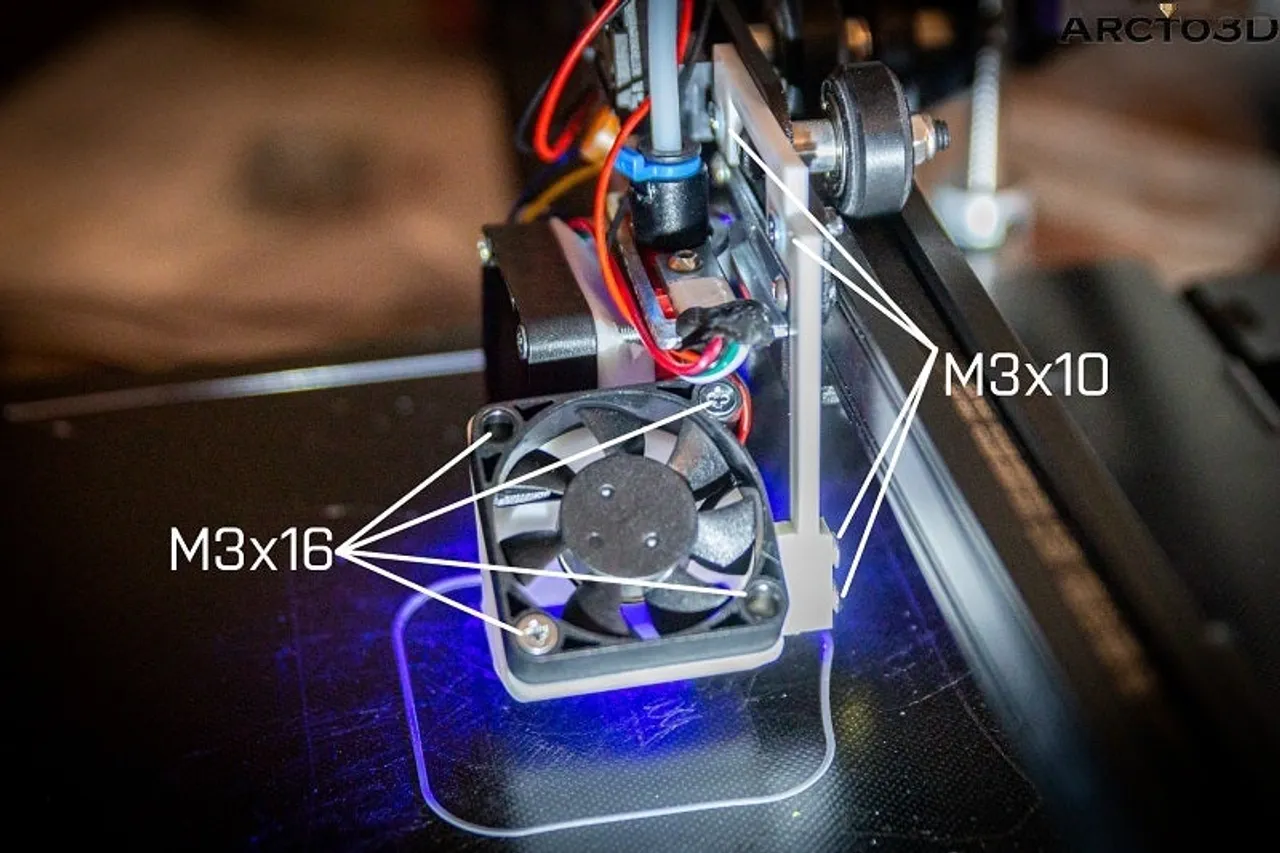 Creality CR SE Part Cooling Fan Duct Adapter For Quiet 40mm, 43 OFF