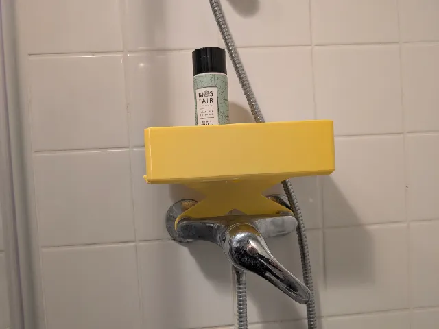 No-Drill No-Rail No-Suction-Cups Shower Shelf