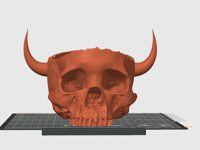 Horned Skull Bowl