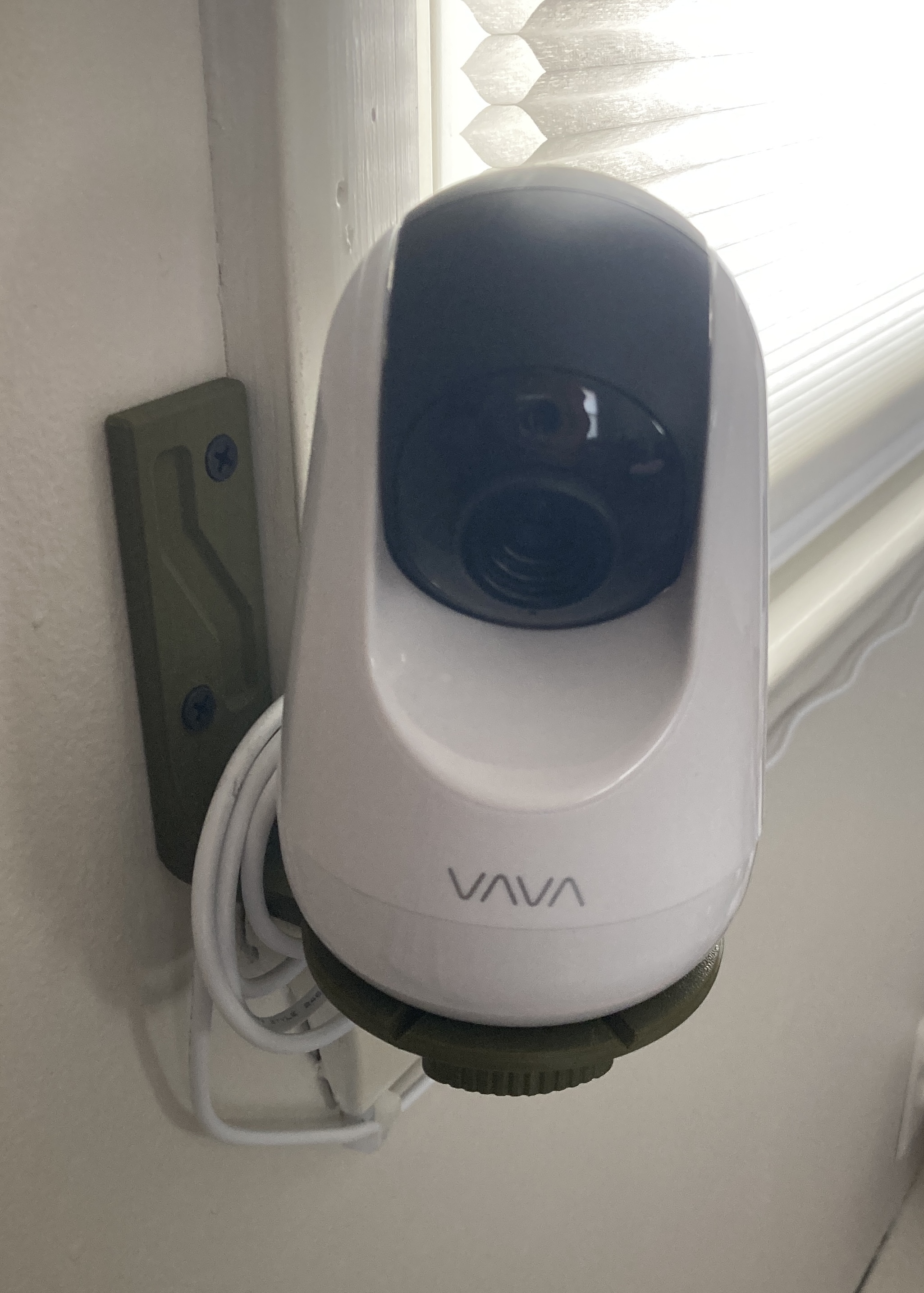 Camera wall mount designed for VAVA baby monitor.