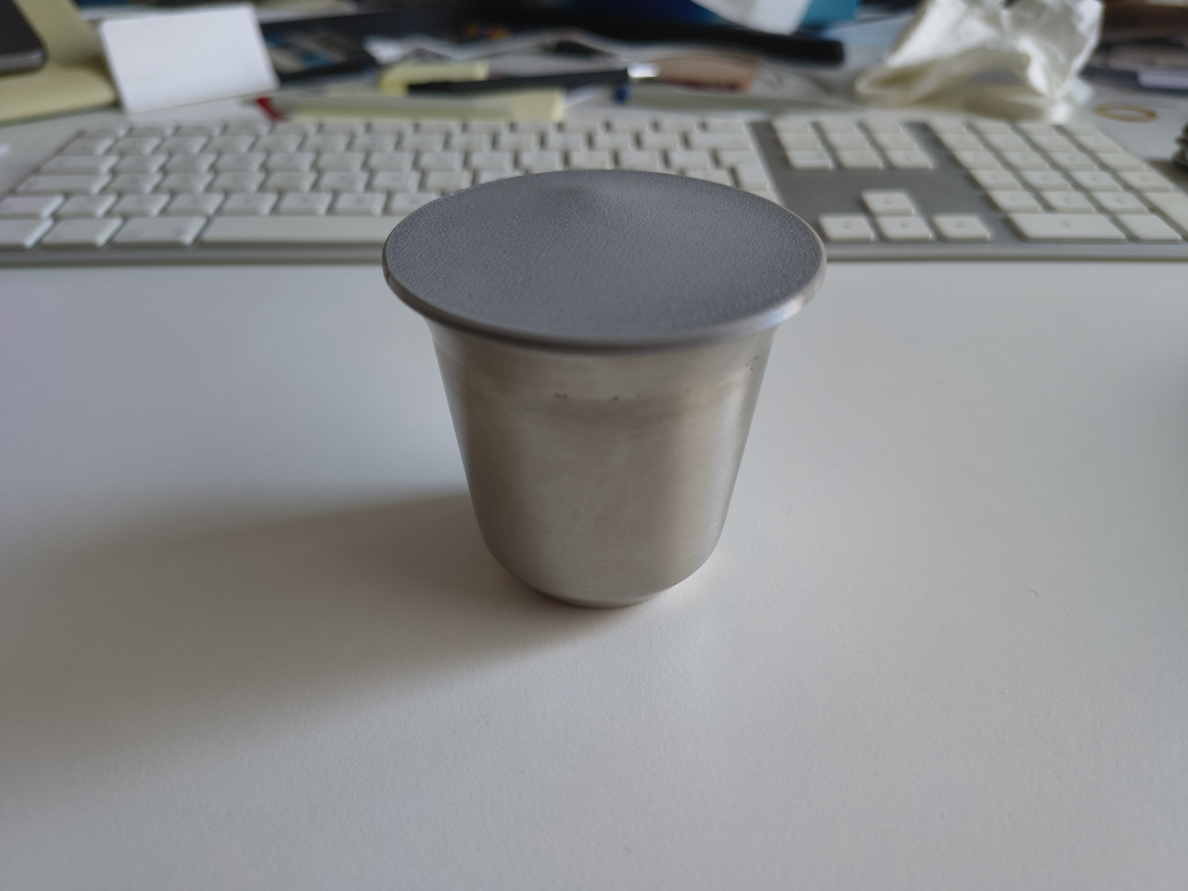 Nespresso metal cup lid