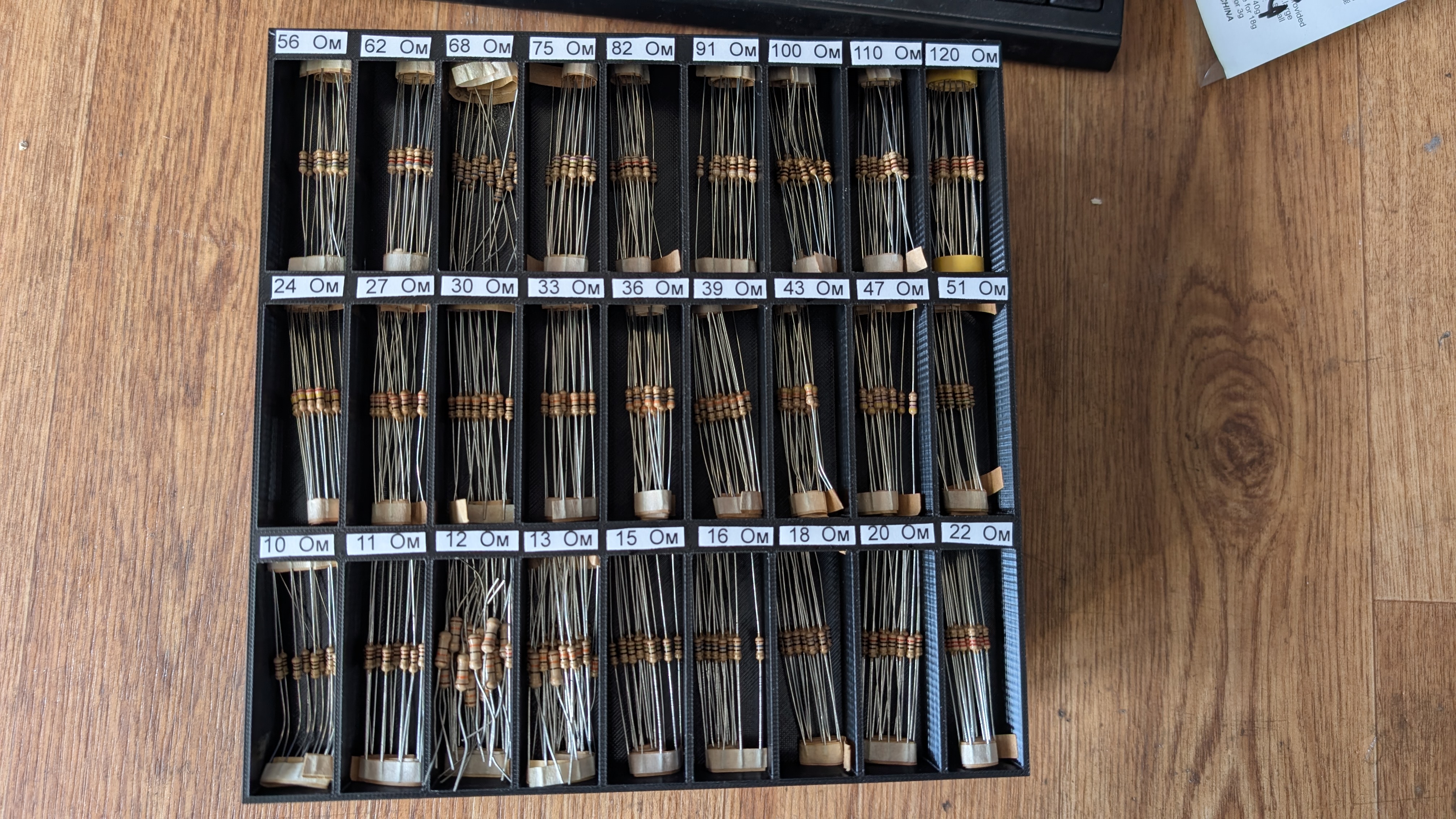 Box for resistors