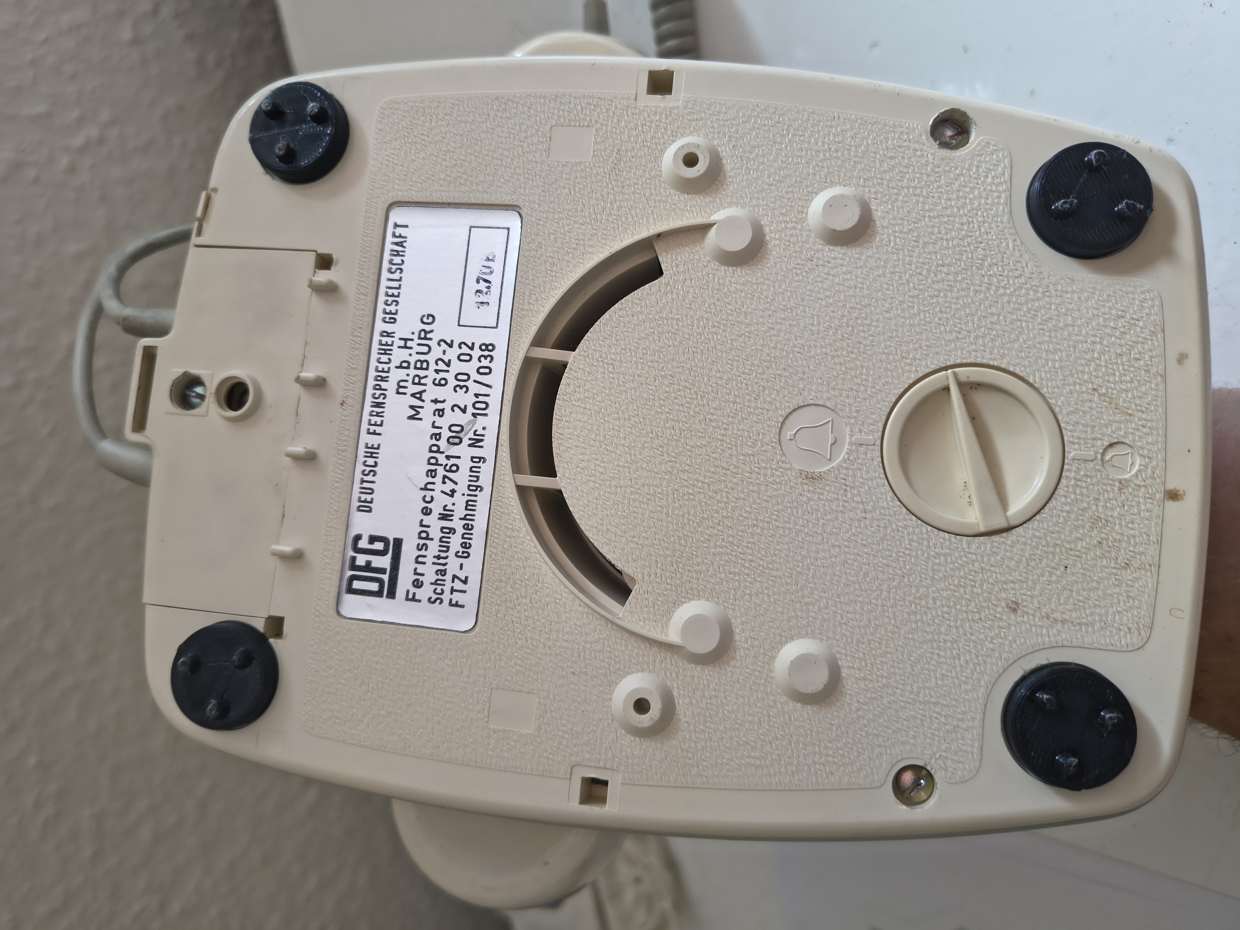 Wählscheibentelefon FeTAp 612 Gummifüße