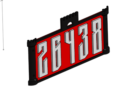 Castle Number Plate Holder for FTC