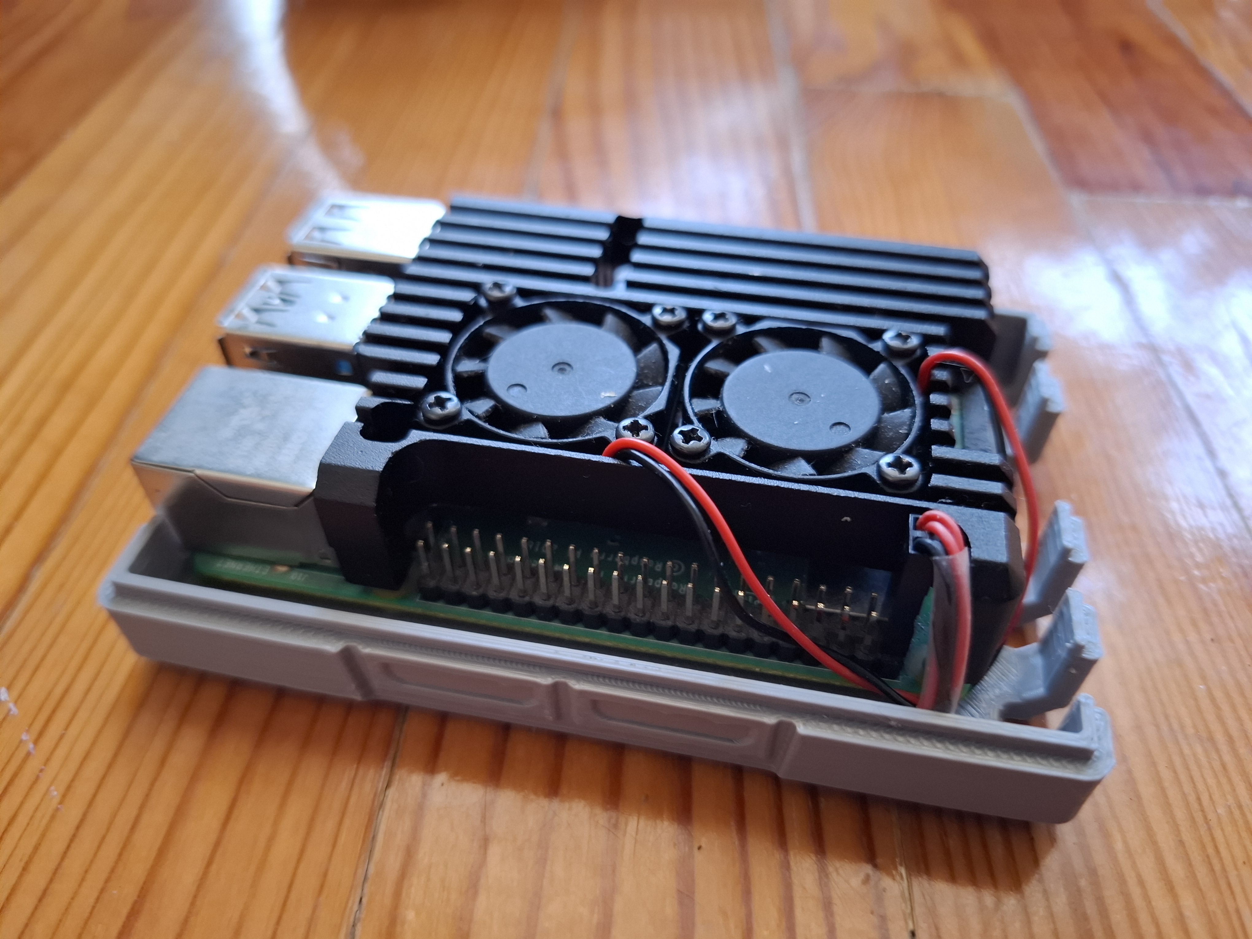 PS1 Playstation raspberry pi 4 case (for heat sink + dual fans) — miniatura 3