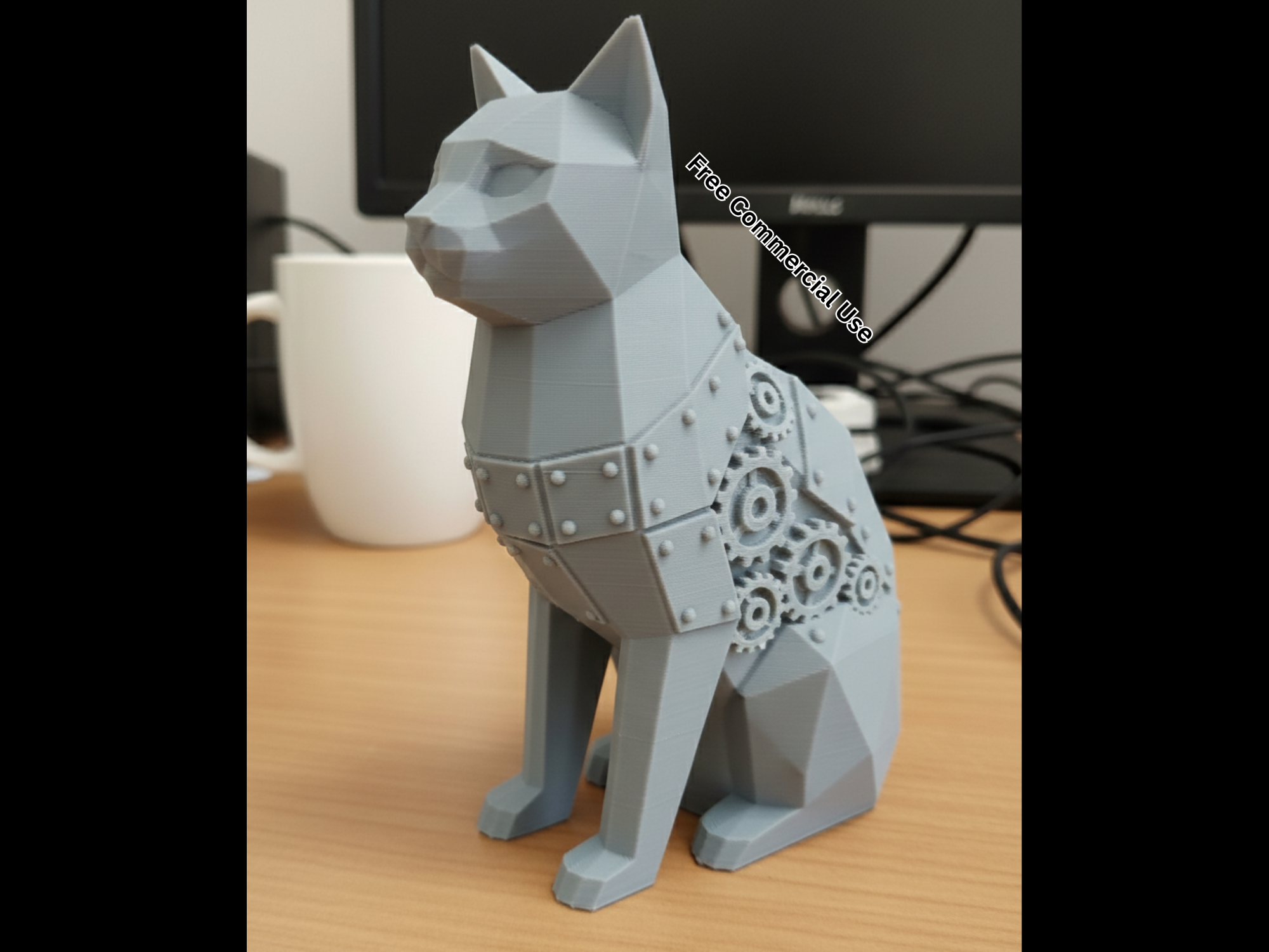 Steampunk Cat Statue