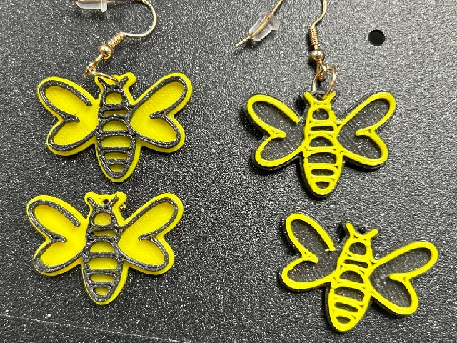 small bee earrings