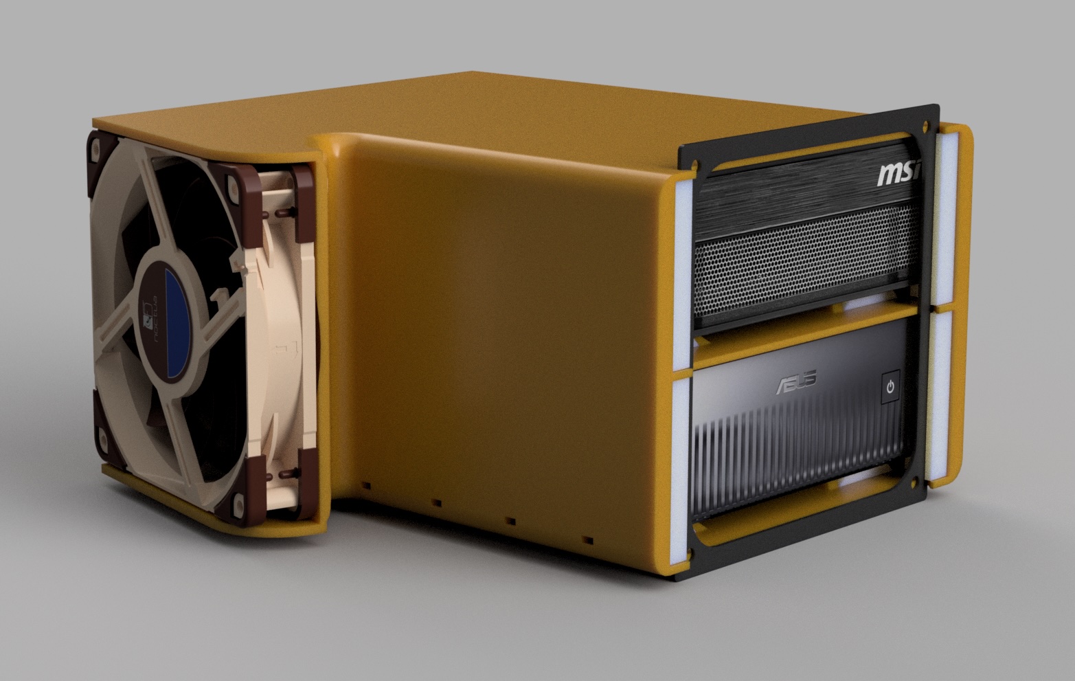 2 x Node Nvidia DGX Spark (GB10)Cluster Side Vent Cooling Duct