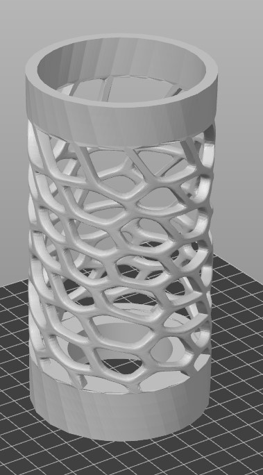 Multi funcional voronoi cylinder vase holder lamp model G0008