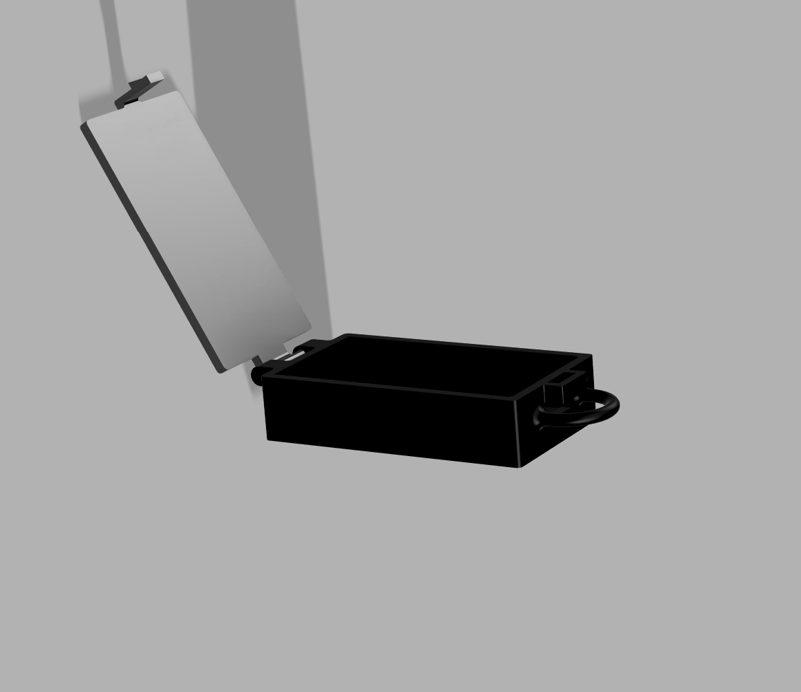 Small Snap Box With Key Chain Ring