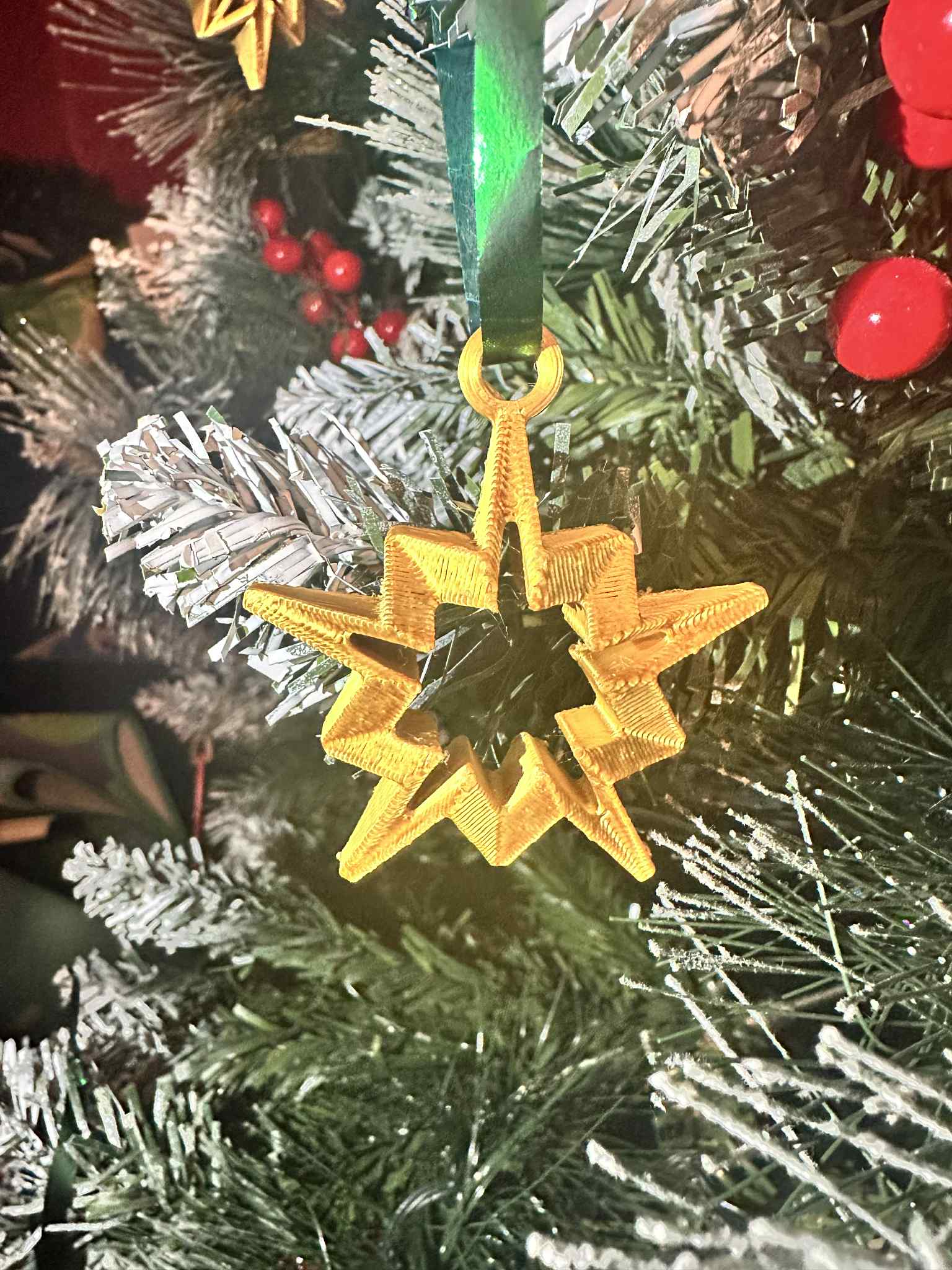 Christmas Hollow Star hanging Bauble 10 arms