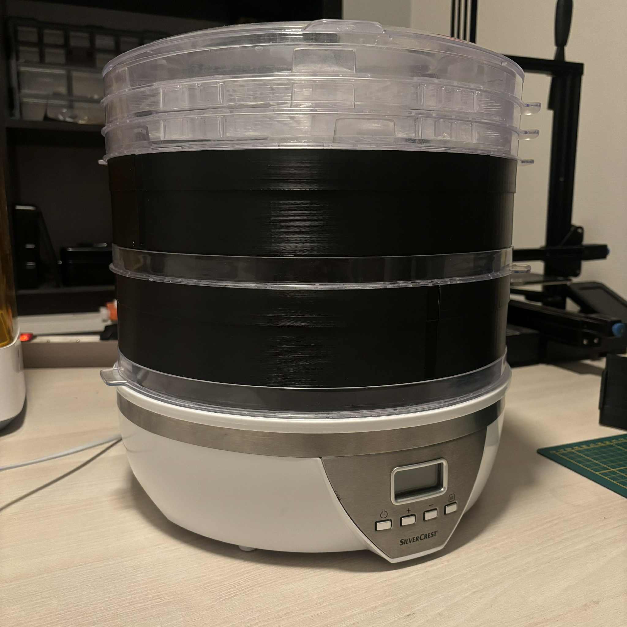 Modular Riser for Silvercrest Dehydrator – 3D Filament Drying System