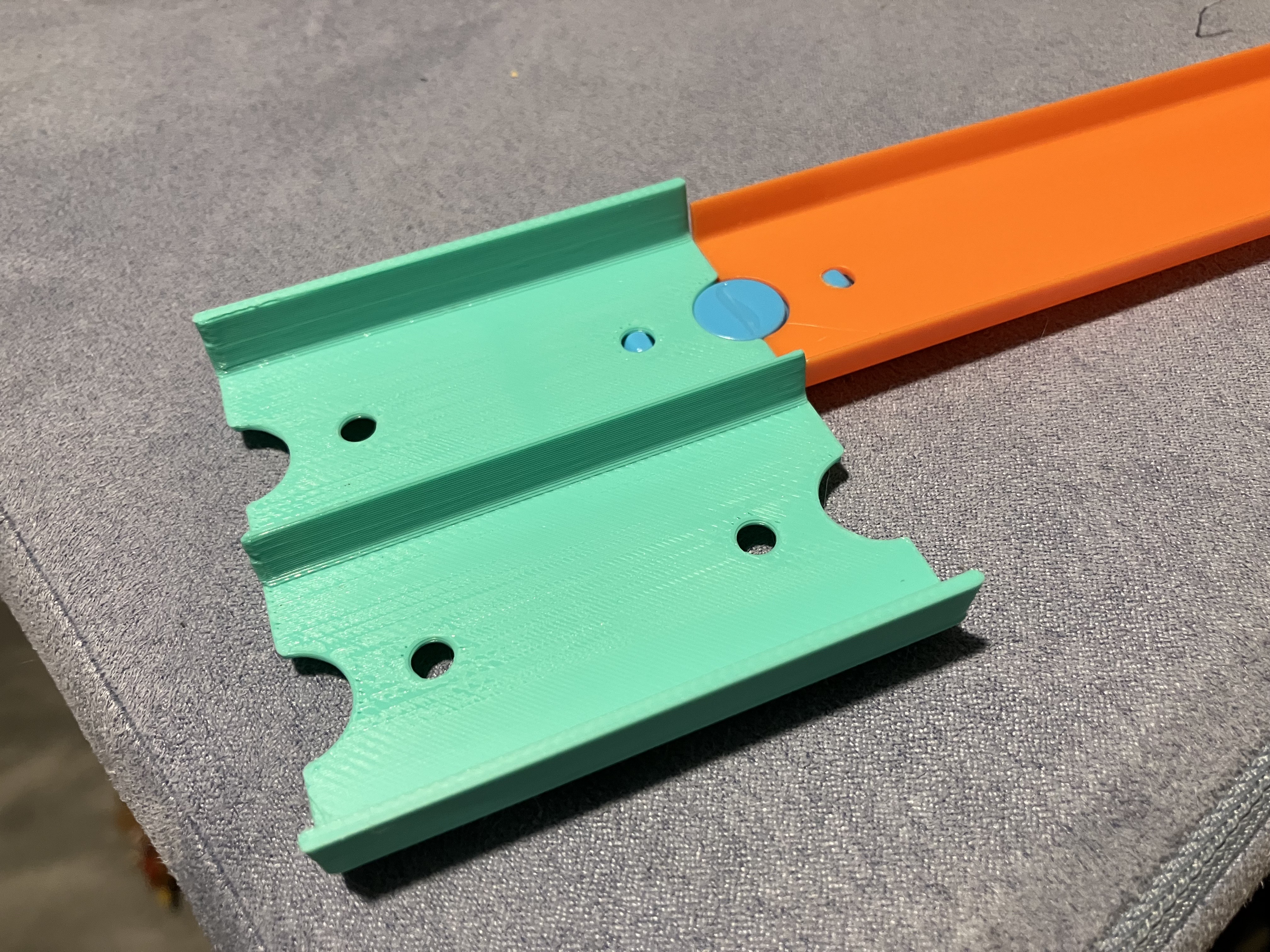 Dual Lane Connector Bridge 1/64 Diecast Car Track Female 3D model