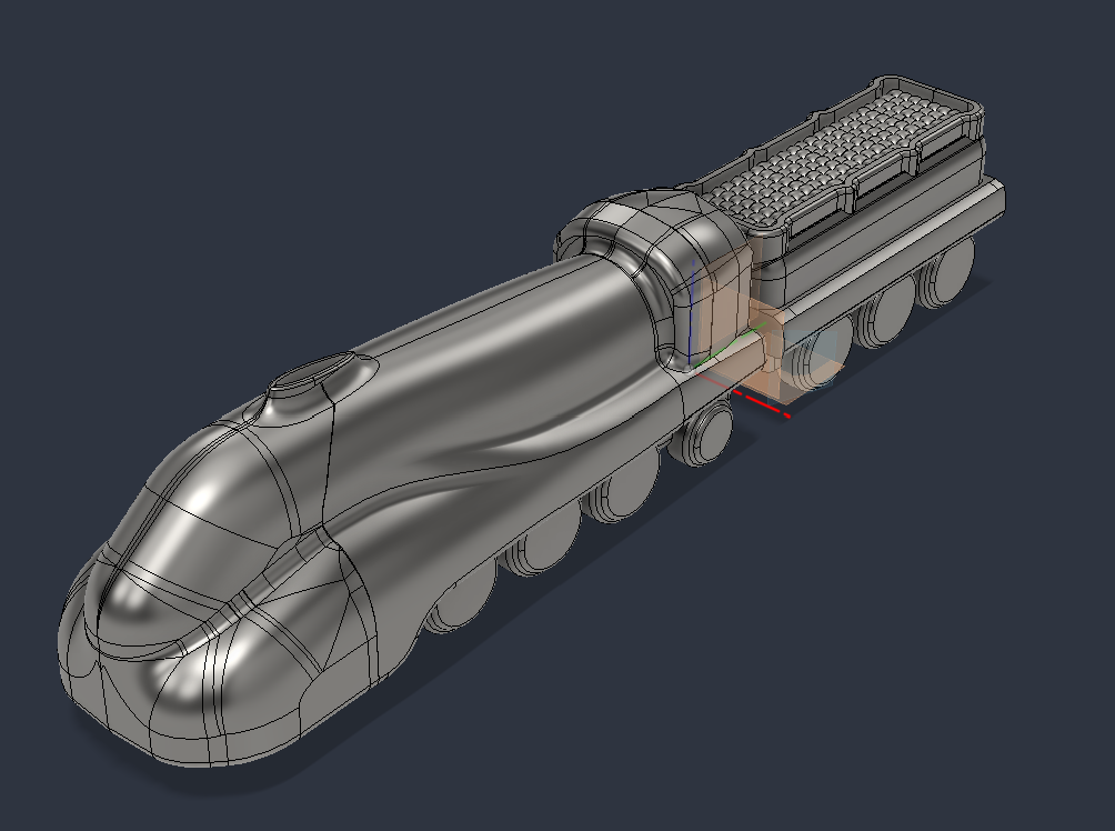 Stylised Art Deco Mallard Train Model