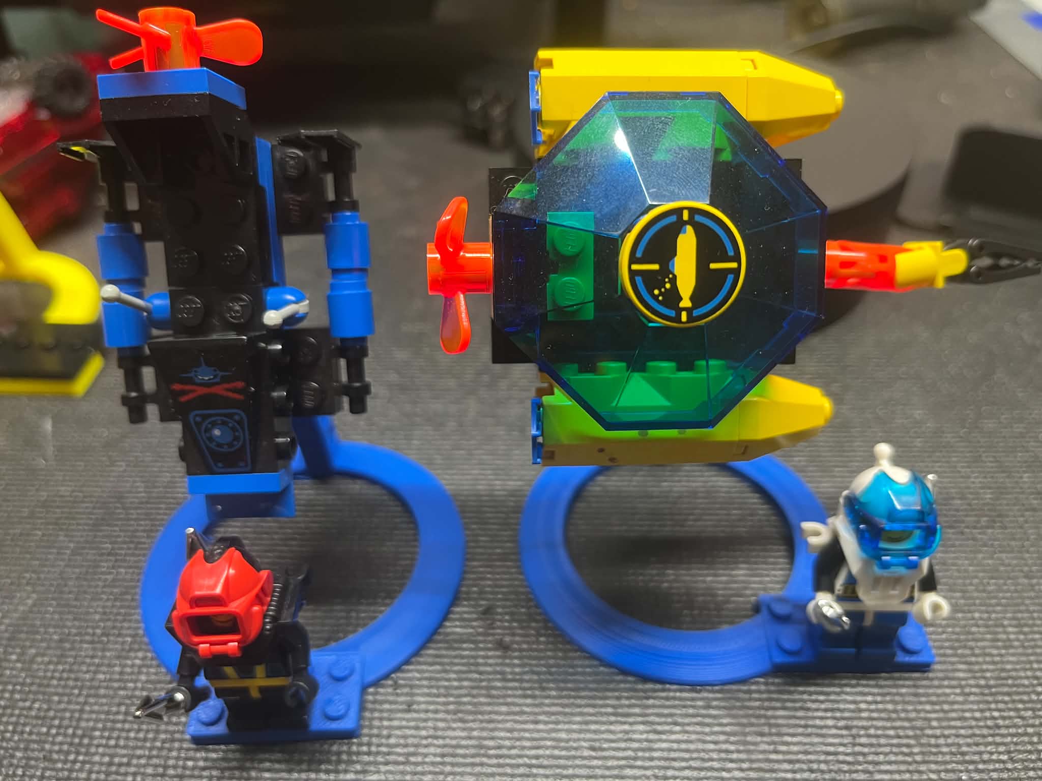 Angled Building Block Stand/Display for Models and Minifigs